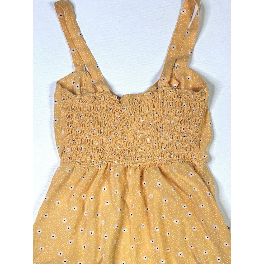 A.U.W Dress Women's Medium Floral Orange Pockets Summer Sleeveless - Picture 8 of 9